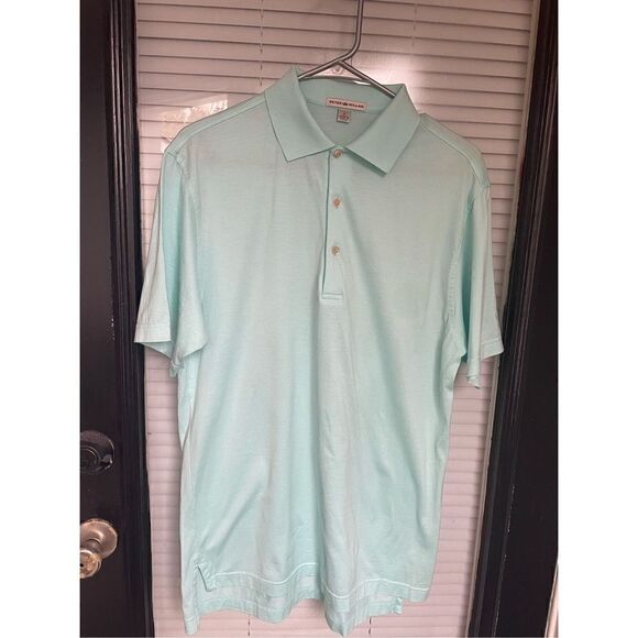 Peter Millar Comfort Fit Short Sleeve Green Men’s Shirt Size S - Picture 7 of 13